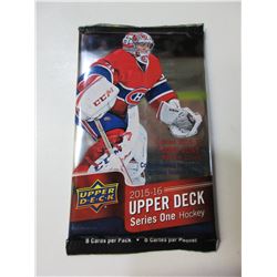 New Upper Deck 2015/16 Pack of 8 series one Factory Sealed Hocky cards