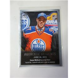 Connor McDavid Authentic Moments Rookie Card june 26/2015 #153