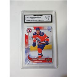 2015 Upper Deck Connor McDavid Rookie Card graded 10 Gem mint # 6