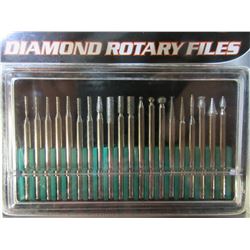 New 20 piece Diamond Rotary Files / 1/8 collet