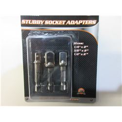 New set of 3 3/8 drive Socket Adaptors / 1/4 - 3/8 - 1/2" sizes