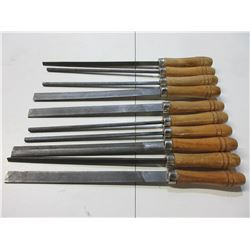 10  Assorted Wood Handled  Files