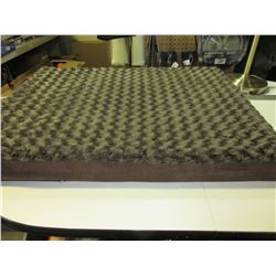 Dog Bed 27 x 36 x 4 / zipper cover for easy washing / 2 tone brown
