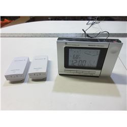 Radio Controlled Weather Station and clock / come with 2 wireless