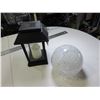 Image 1 : Beautiful Thick Glass Globe , open bottom & solar lantern