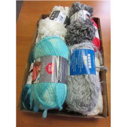 Flat of 10 Assorted Skeins of Yarn