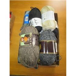 Flat of 10 Assorted Skeins of Yarn