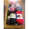 Image 1 : Flat of 10 Assorted Skeins of Yarn