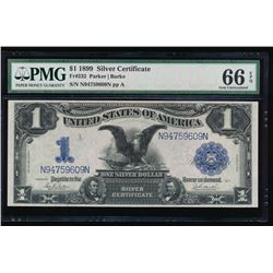 1899 $1 Black Eagle Silver Certificate PMG 66EPQ