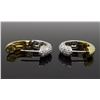 Image 3 : 14KT Two Tone Gold 0.25ctw Diamond Earrings