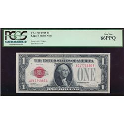 1928 $1 Legal Tender Note PCGS 66PPQ