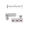 Image 2 : 18KT White Gold 0.65ctw Ruby and Diamond Earrings