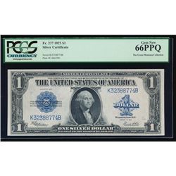 1923 $1 Silver Certificate PCGS 66PPQ