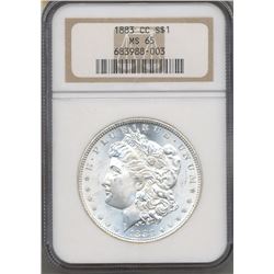 1883-CC $1 Morgan Silver Dollar Coin NGC MS65