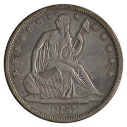 1857 Seated Liberty Half Dollar Coin