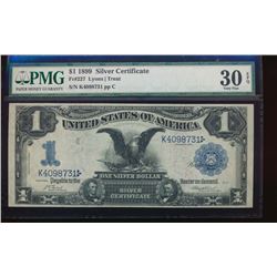 1899 $1 Black Eagle Silver Certificate PMG 30