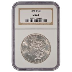 1902-S $1 Morgan Silver Dollar Coin NGC MS63