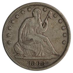 1868 Seated Liberty Half Dollar Coin