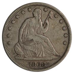 1868 Seated Liberty Half Dollar Coin