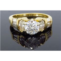 14KT Yellow Gold 1.31ctw Diamond Ring