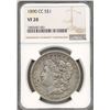 Image 1 : 1890-CC $1 Morgan Silver Dollar Coin NGC VF20