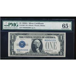 1928A $1 Silver Certificate PMG 65EPQ