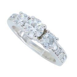 14KT White Gold 1.28ctw Diamond Ring