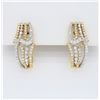 Image 1 : 18KT Two Tone Gold 0.85ctw Diamond Earrings