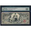 Image 1 : 1896 $2 Silver Certificate PMG 30 Very Fine