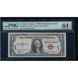 1935A $1 Hawaii Silver Certificate PMG 64EPQ