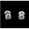 1.46 ctw Diamond Stud Earrings - 14KT White Gold