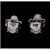 0.24 ctw Diamond Earrings - 14KT White Gold