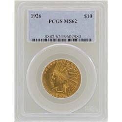 1926 $10 Indian Head Eagle Gold Coin PCGS MS62