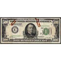 1928 $500 Federal Reserve Note