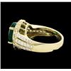 Image 3 : 3.60 ctw Emerald and Diamond Ring - 14KT Yellow Gold