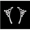 2.28 ctw Diamond Earrings - 14KT White Gold