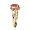 Image 3 : 1.53 ctw Fire Opal and Diamond Ring - 14KT Yellow Gold