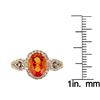 Image 4 : 1.53 ctw Fire Opal and Diamond Ring - 14KT Yellow Gold