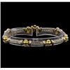 1.60 ctw Diamond Bracelet - 14KT White and Yellow Gold