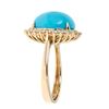 Image 2 : 5.18 ctw Turquoise and Diamond Ring - 14KT Yellow Gold