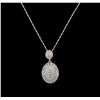 14KT White Gold 0.75 ctw Diamond Pendant With Chain
