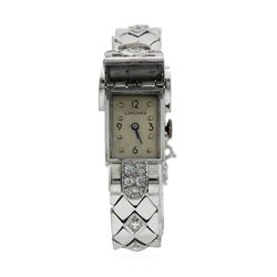 Longines Lady's Bracelet Watch - Platinum and 14KT White Gold