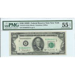 1950D $100 Federal Reserve Note New York PMG About Uncirculated 55EPQ