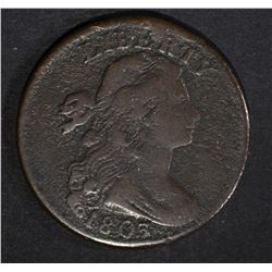 1803 DRAPED BUST LARGE CENT, VG