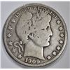 Image 1 : 1909-O BARBER HALF DOLLAR, FINE