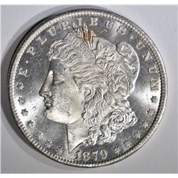 1879-S MORGAN DOLLAR, GEM BU