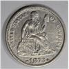 Image 1 : 1873 ARROWS SEATED LIBERTY DIME  AU