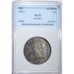 1828 CAPPED BUST HALF DOLLAR NNC CH BU