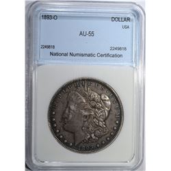 1893-O MORGAN DOLLAR NNC AU BU