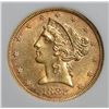Image 2 : 1882 $5 GOLD LIBERTY NNC CH BU+